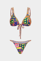 Pharıssa Meyve Desenli Bikini Takımı