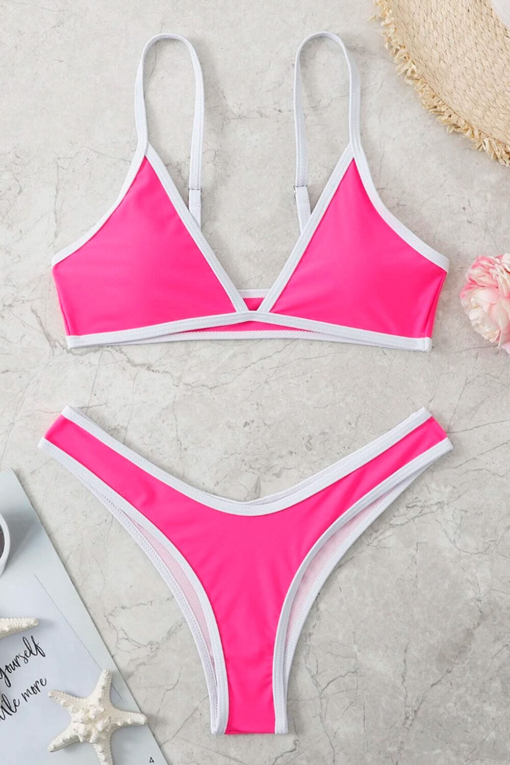 Pharıssa Kontrast Biyeli Üçgen Bikini Takımı