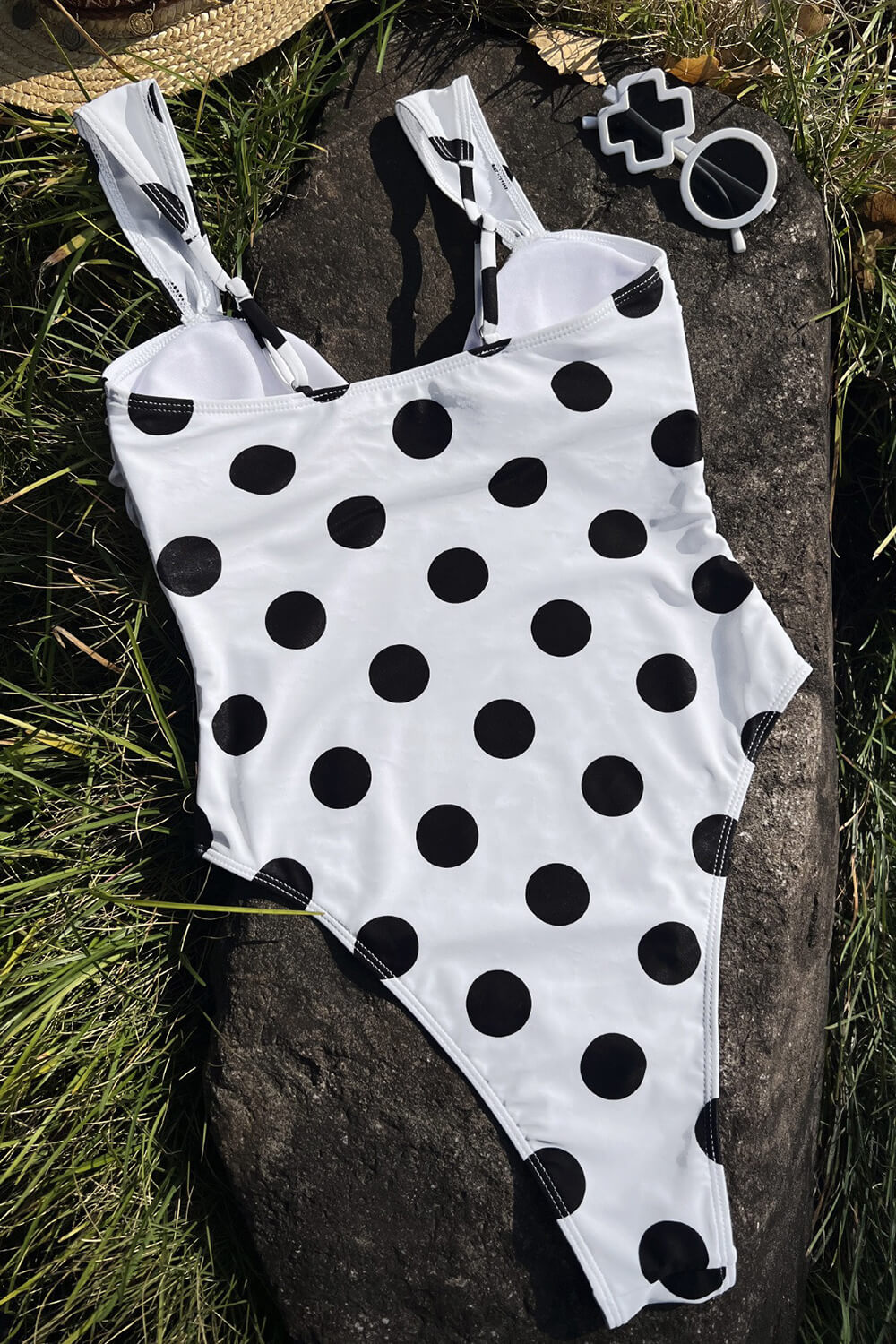 Pharıssa Polka Dot U-Wire One Piece Swimsuit