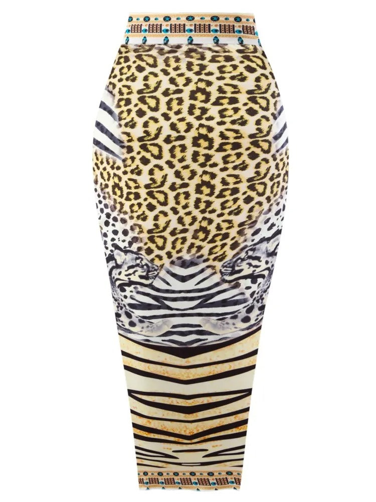 Pharıssa Golden Safari Swimsuit & Pareo Set